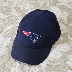 New England Patriots Fitted Cap Hat Blue Rebook  100% Wool Size 7  5/8 NFL